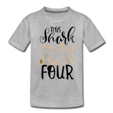 This Shark Is Four - Toddler Premium T-Shirt - heather gray