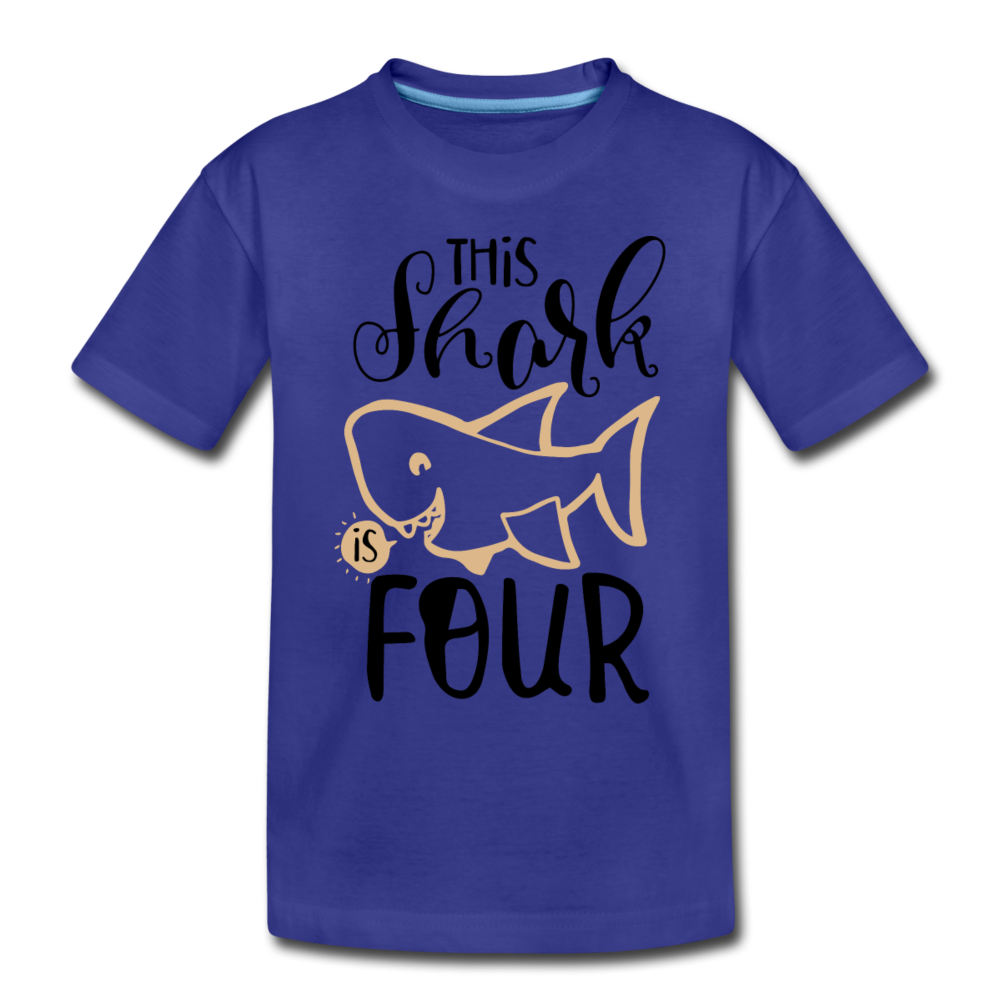 This Shark Is Four - Toddler Premium T-Shirt - royal blue