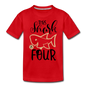 This Shark Is Four - Toddler Premium T-Shirt - red