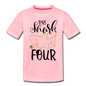 This Shark Is Four - Toddler Premium T-Shirt - pink