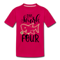 This Shark Is Four - Toddler Premium T-Shirt - dark pink