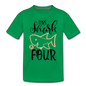 This Shark Is Four - Toddler Premium T-Shirt - kelly green