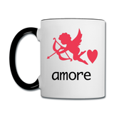 Cupid - Amore - Contrast Coffee Mug - white/black