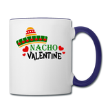 Nacho Valentine - Contrast Coffee Mug - white/cobalt blue
