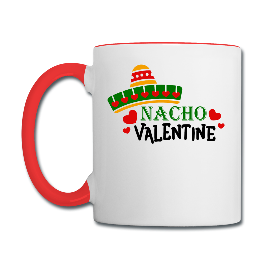 Nacho Valentine - Contrast Coffee Mug - white/red