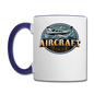 Aircraft Flying Club - Contrast Coffee Mug - white/cobalt blue