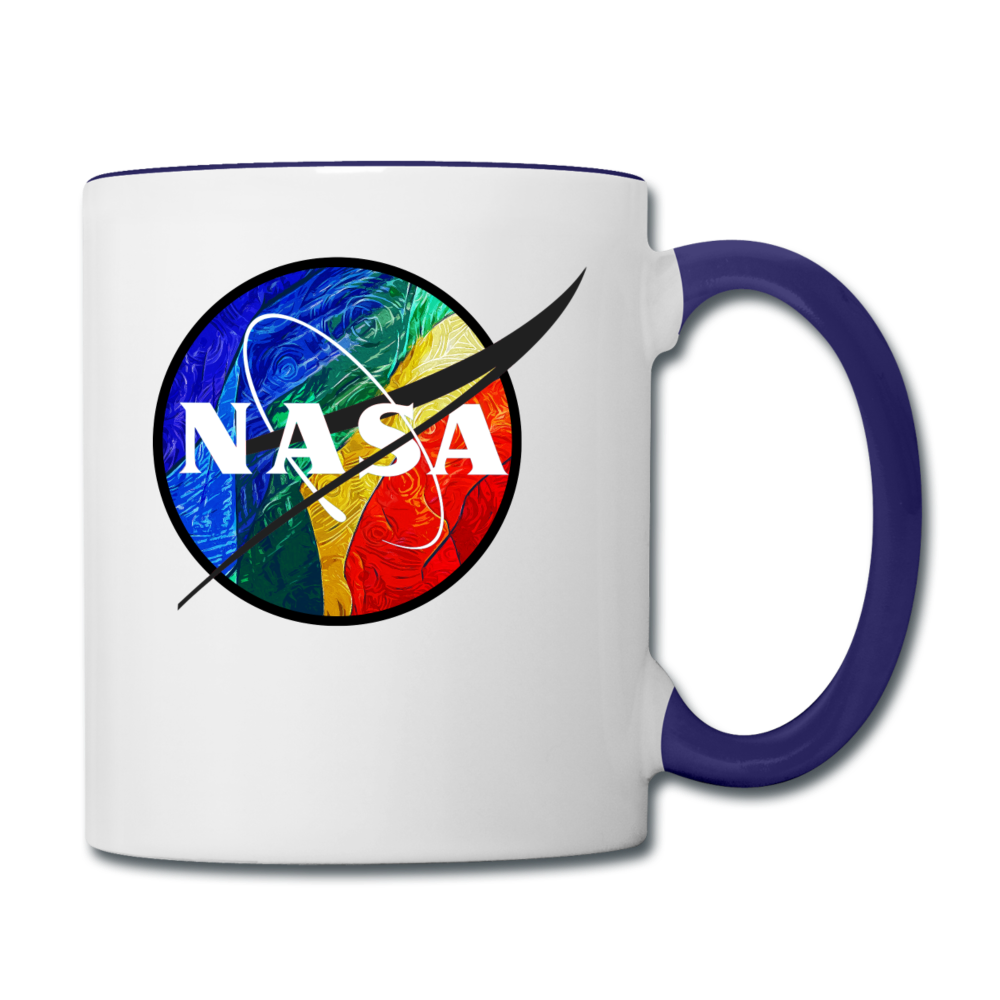 NASA - Rainbow - Contrast Coffee Mug - white/cobalt blue