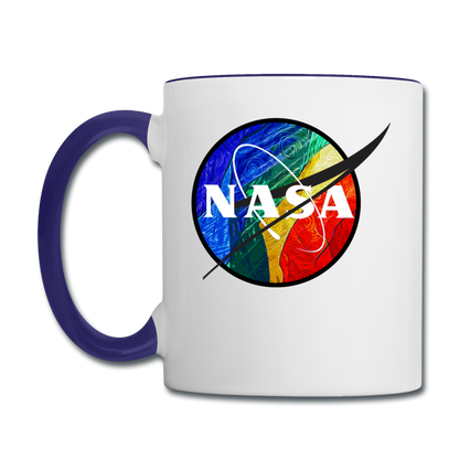 NASA - Rainbow - Contrast Coffee Mug - white/cobalt blue