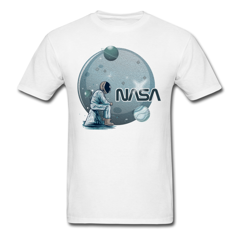 NASA - Astronaut And Planets - Unisex Classic T-Shirt - white