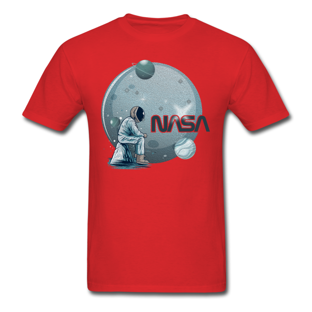 NASA - Astronaut And Planets - Unisex Classic T-Shirt - red