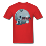 NASA - Astronaut And Planets - Unisex Classic T-Shirt - red