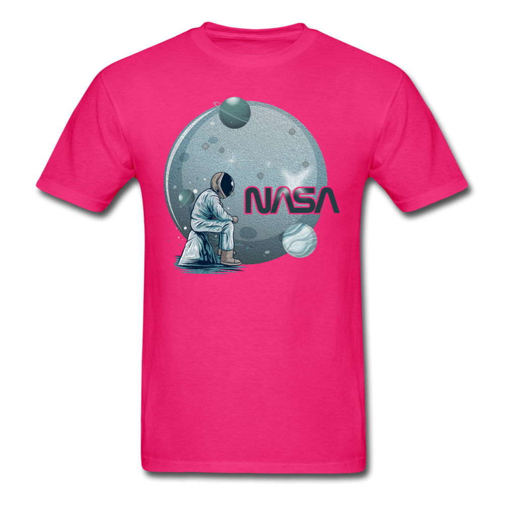 NASA - Astronaut And Planets - Unisex Classic T-Shirt - fuchsia