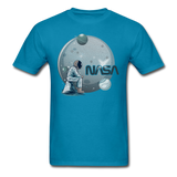 NASA - Astronaut And Planets - Unisex Classic T-Shirt - turquoise