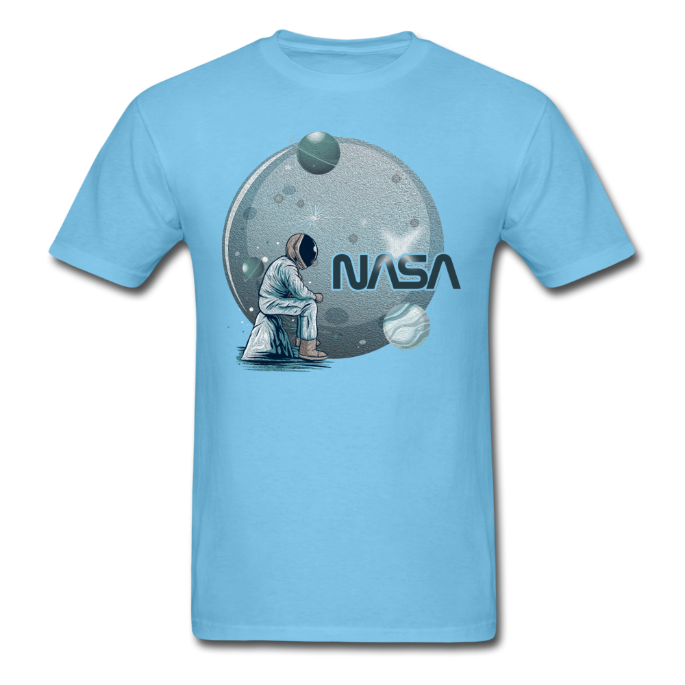 NASA - Astronaut And Planets - Unisex Classic T-Shirt - aquatic blue