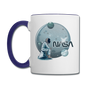 NASA - Astronaut And Planets - Contrast Coffee Mug - white/cobalt blue