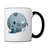 NASA - Astronaut And Planets - Contrast Coffee Mug - white/black