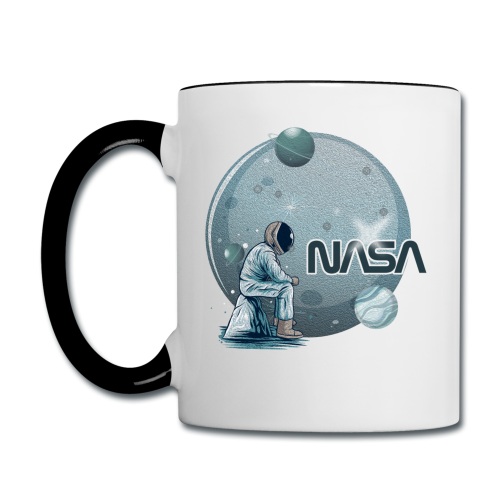 NASA - Astronaut And Planets - Contrast Coffee Mug - white/black