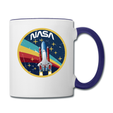 NASA - Shuttle - Grunge - Contrast Coffee Mug - white/cobalt blue
