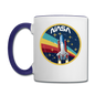 NASA - Shuttle - Grunge - Contrast Coffee Mug - white/cobalt blue