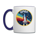 NASA - Shuttle - Grunge - Contrast Coffee Mug - white/cobalt blue