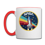 NASA - Shuttle - Grunge - Contrast Coffee Mug - white/red
