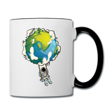 Astronaut - Earth Swing - Contrast Coffee Mug - white/black