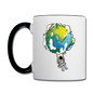 Astronaut - Earth Swing - Contrast Coffee Mug - white/black