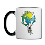 Astronaut - Earth Swing - Contrast Coffee Mug - white/black