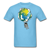 Astronaut - Earth Swing - Unisex Classic T-Shirt - aquatic blue