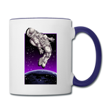 Astronaut - Floating - Contrast Coffee Mug - white/cobalt blue