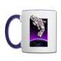 Astronaut - Floating - Contrast Coffee Mug - white/cobalt blue