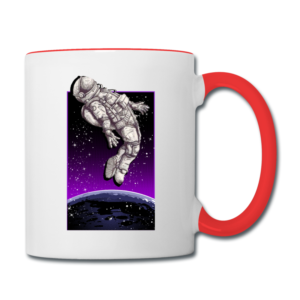 Astronaut - Floating - Contrast Coffee Mug - white/red