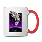 Astronaut - Floating - Contrast Coffee Mug - white/red