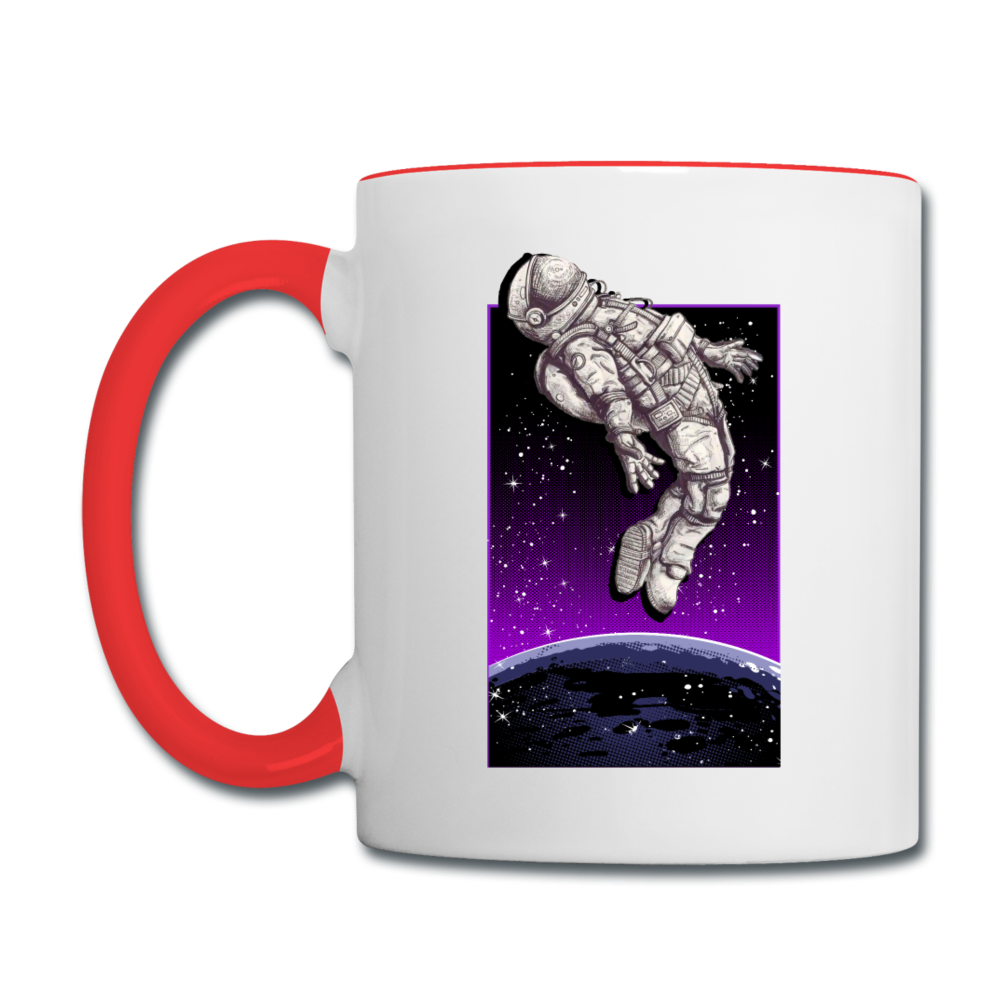 Astronaut - Floating - Contrast Coffee Mug - white/red