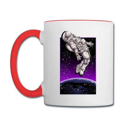 Astronaut - Floating - Contrast Coffee Mug - white/red