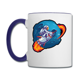 Astronaut - Rocket Ride - Contrast Coffee Mug - white/cobalt blue