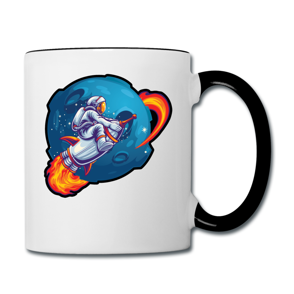 Astronaut - Rocket Ride - Contrast Coffee Mug - white/black