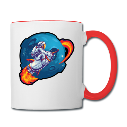 Astronaut - Rocket Ride - Contrast Coffee Mug - white/red