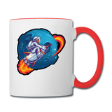 Astronaut - Rocket Ride - Contrast Coffee Mug - white/red