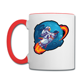 Astronaut - Rocket Ride - Contrast Coffee Mug - white/red