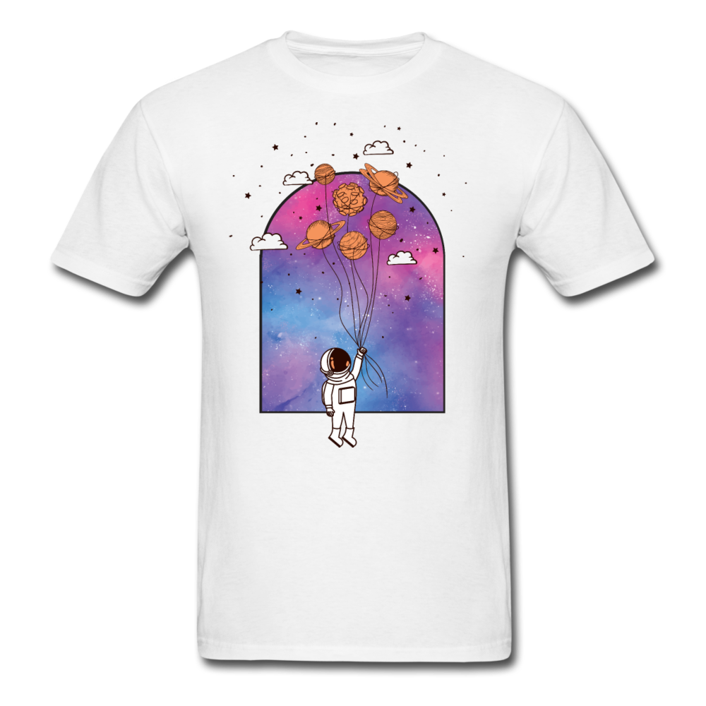 Astronaut - Planet Balloons - Unisex Classic T-Shirt - white