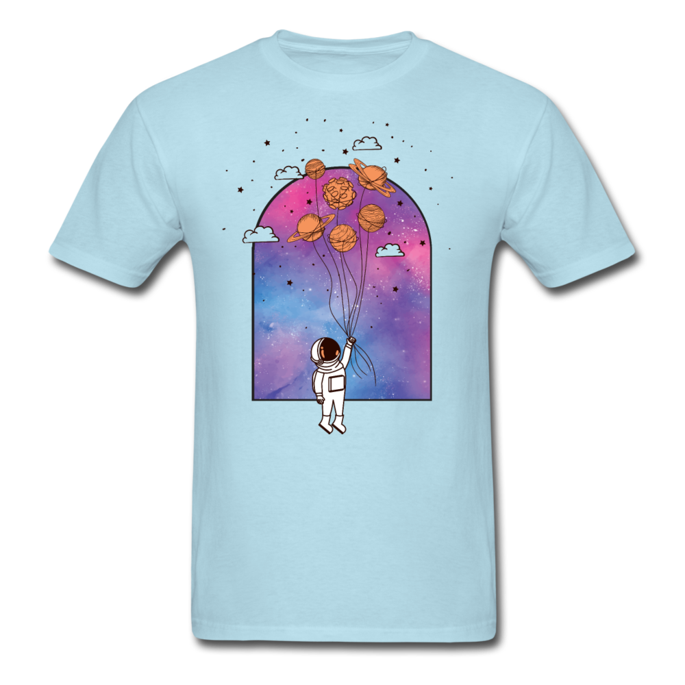 Astronaut - Planet Balloons - Unisex Classic T-Shirt - powder blue