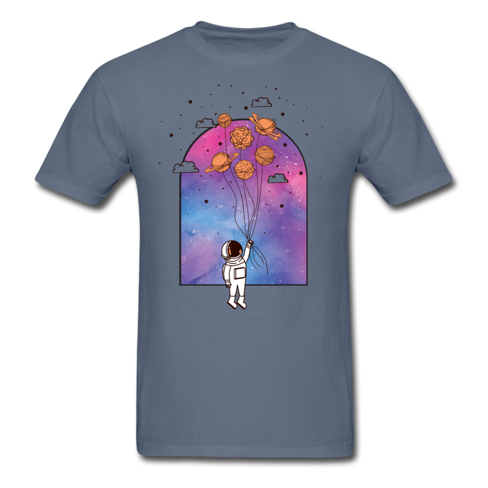 Astronaut - Planet Balloons - Unisex Classic T-Shirt - denim