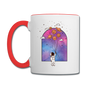 Astronaut - Planet Balloons - Contrast Coffee Mug - white/red