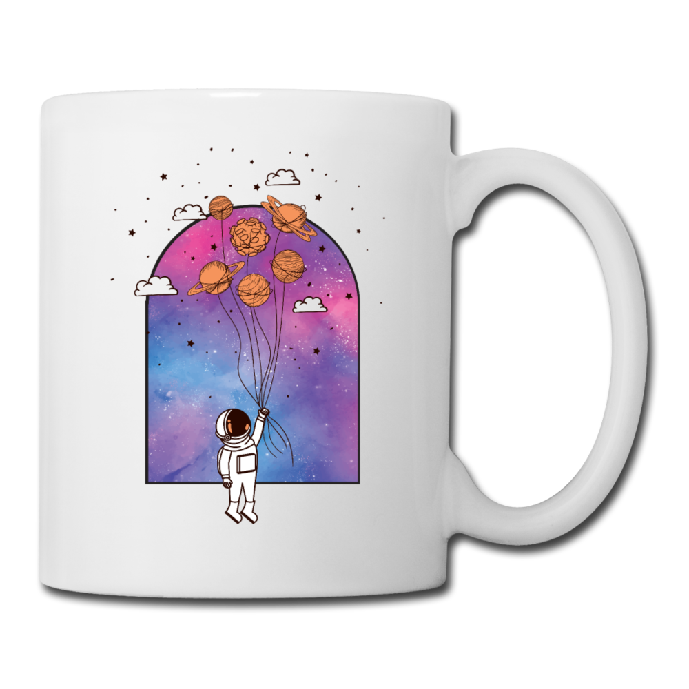 Astronaut - Planet Balloons - Coffee/Tea Mug - white