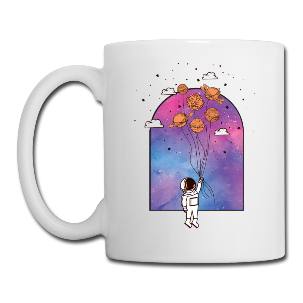 Astronaut - Planet Balloons - Coffee/Tea Mug - white