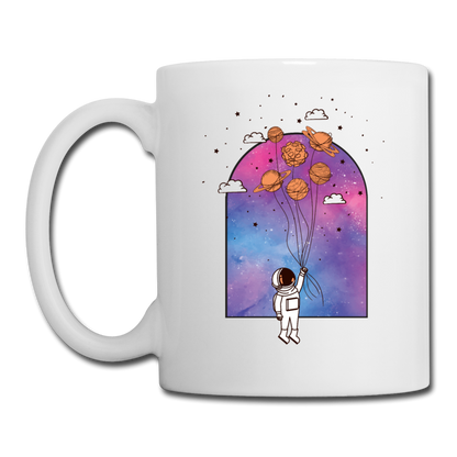 Astronaut - Planet Balloons - Coffee/Tea Mug - white