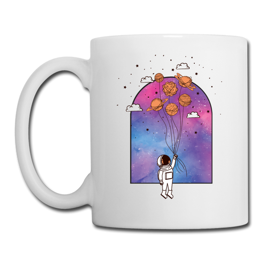 Astronaut - Planet Balloons - Coffee/Tea Mug - white