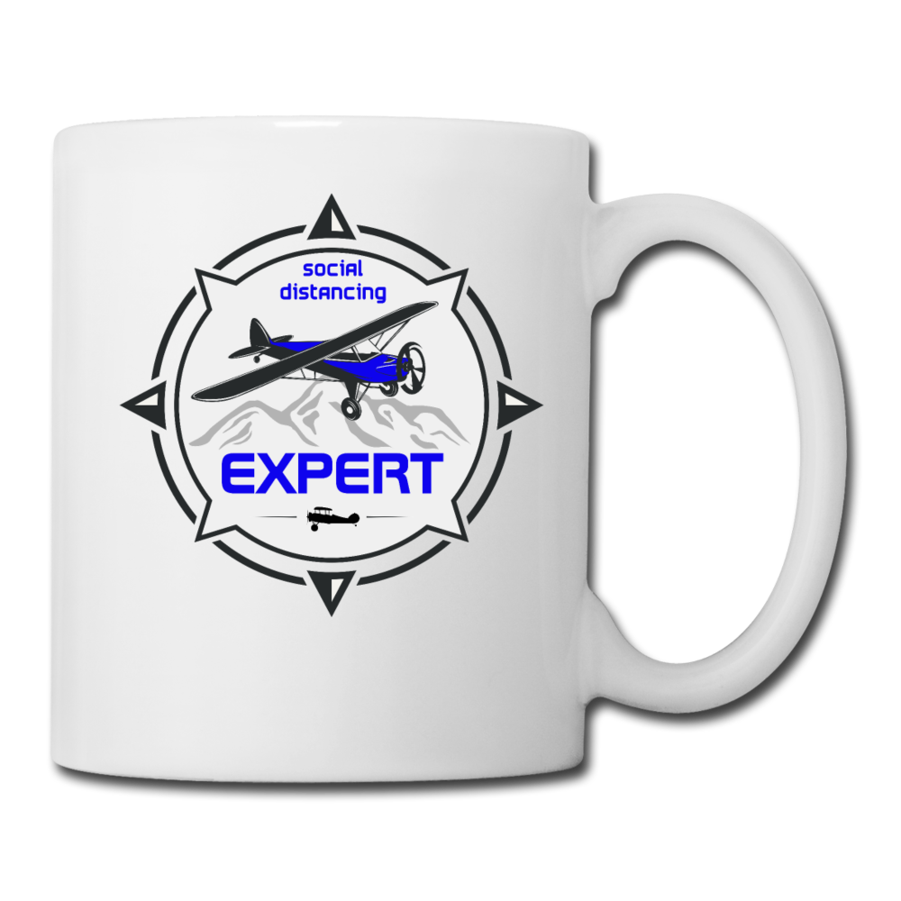 Social Distancing Expert - Flying - Coffee/Tea Mug - white