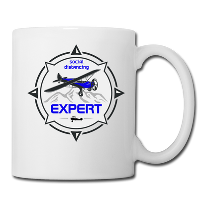 Social Distancing Expert - Flying - Coffee/Tea Mug - white